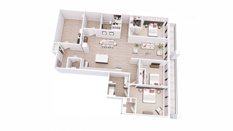 Floor plan for 3 beds, 2.5 baths, 2092 sqft
